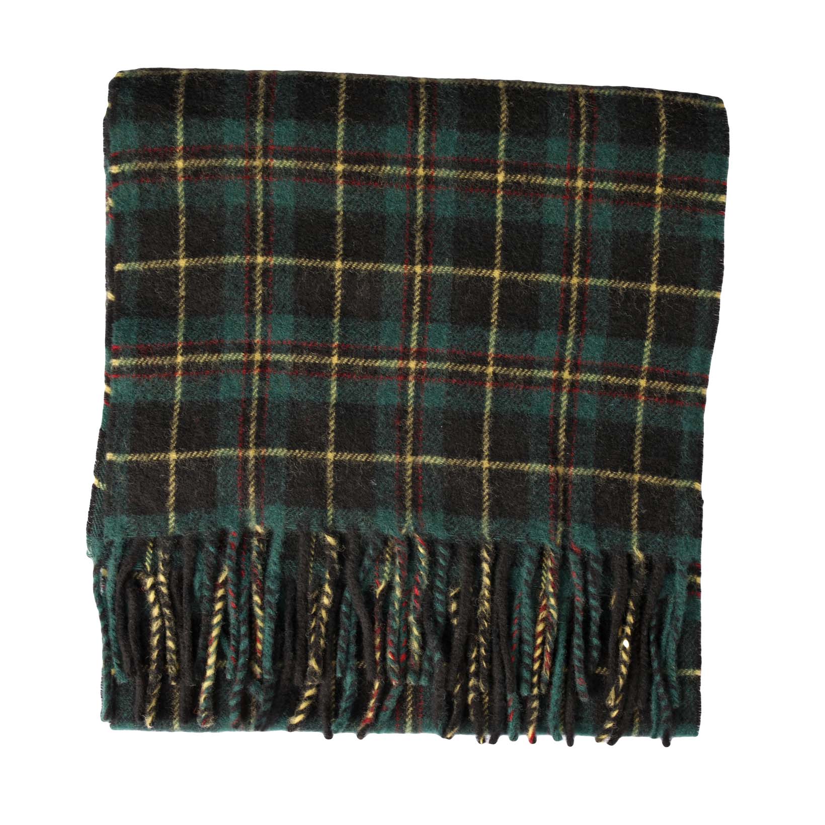 Tartan Lambswool Washed Check Scarf-Drake's-Conrad Hasselbach Shoes & Garment