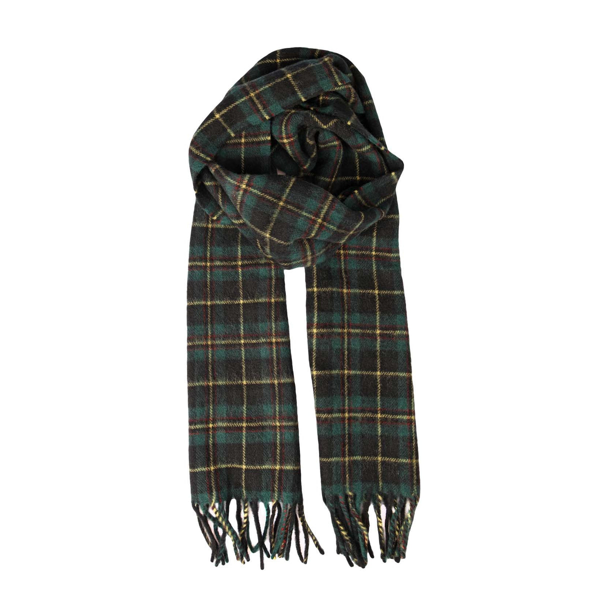 Tartan Lambswool Washed Check Scarf-Drake&#39;s-Conrad Hasselbach Shoes &amp; Garment